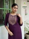 Zulfi  Vol 1 By Passion Tree Vetican Plain Embroidery Kurtis Suppliers In India